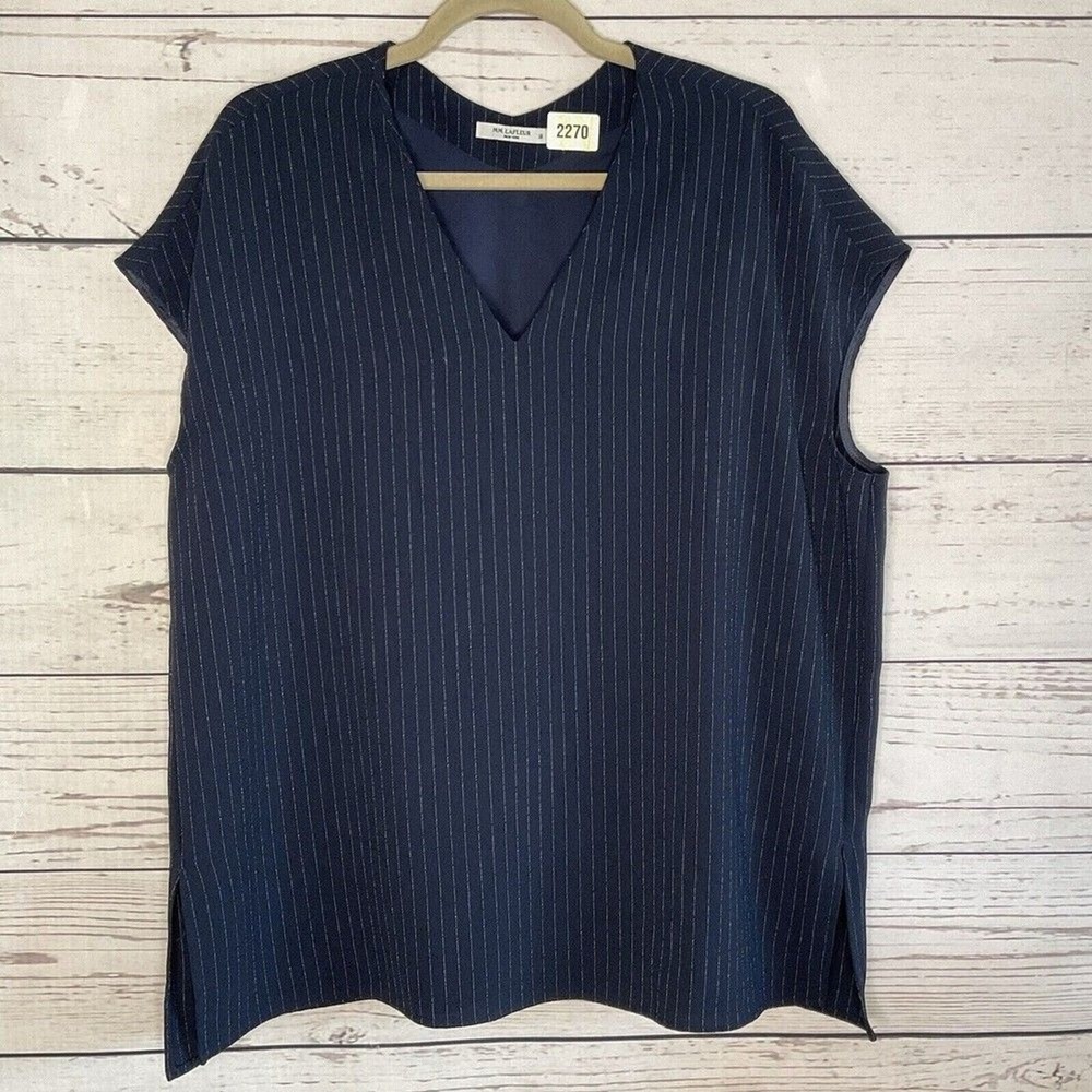 NWOT MM.Lafleur New York Stripe Lagenlook Townsend Blouse Women +1 (3XL) Vietnam